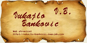 Vukajlo Banković vizit kartica